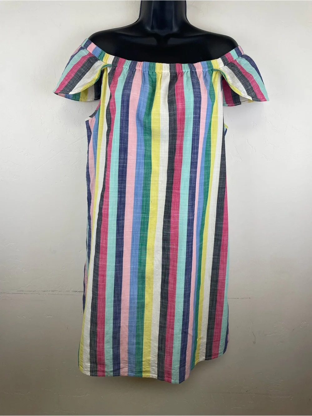 J. Crew Multicolor Vertical Stripe Cotton Sundress